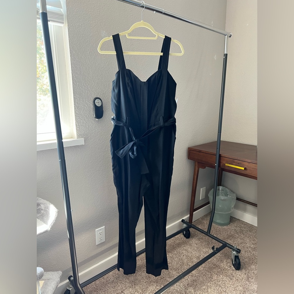 Nine West Black Sleeveless Jumpsuit